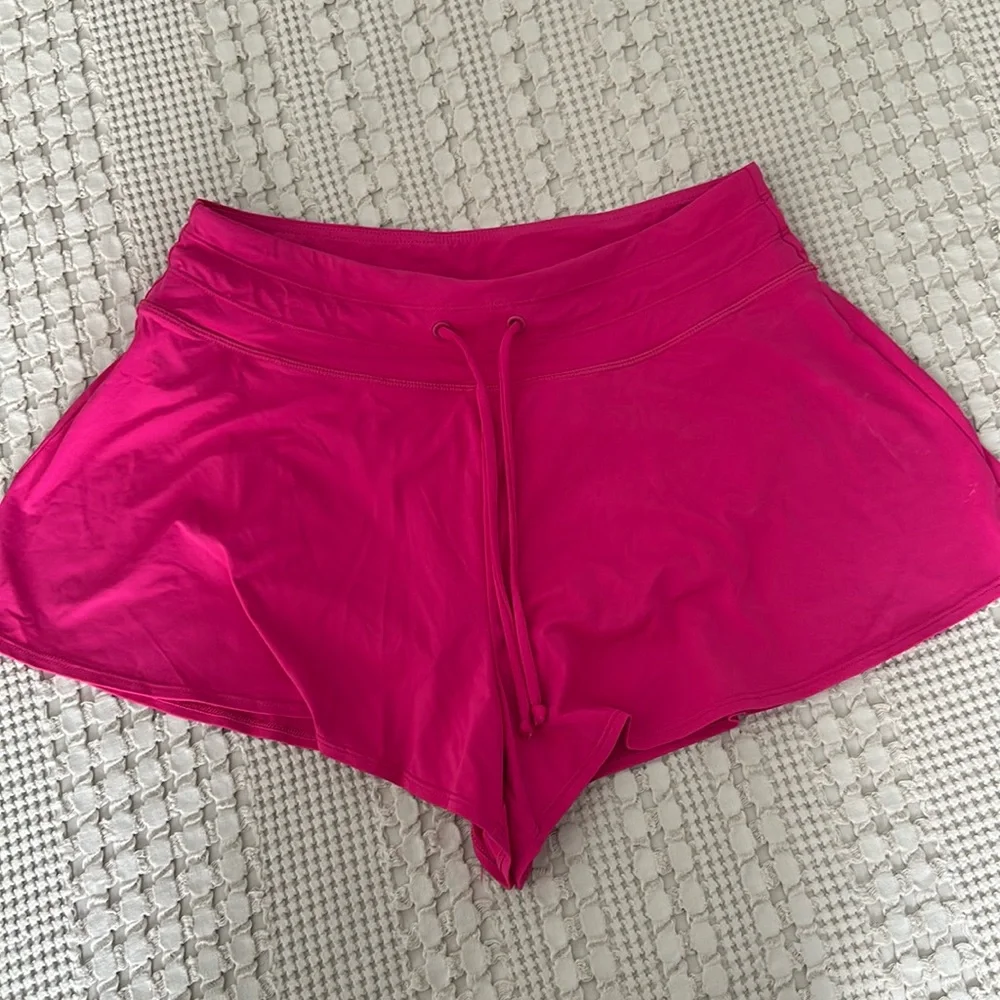 CRZ YOGA hot pink sports shorts_2